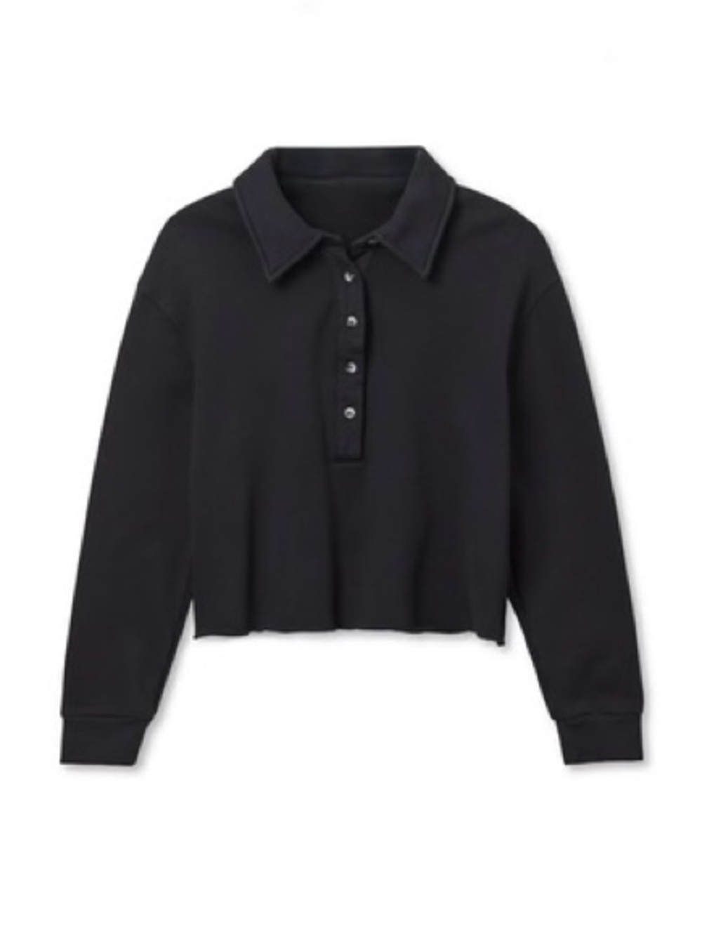 Perfectwhitetee vinny fleece henley sweatshirt - Picture 3 of 3